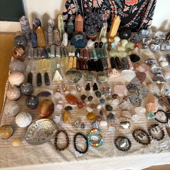 HUGE Crystal Lot! Towers Spheres Jewelry Pendants ETC Wholesale - Picture 12 of 12